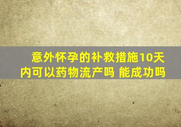 意外怀孕的补救措施10天内可以药物流产吗 能成功吗